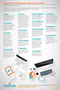 16 tipos de contenidos para vender más